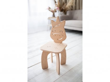 Dětská dřevěná židlička jednorožec (Unicorn)