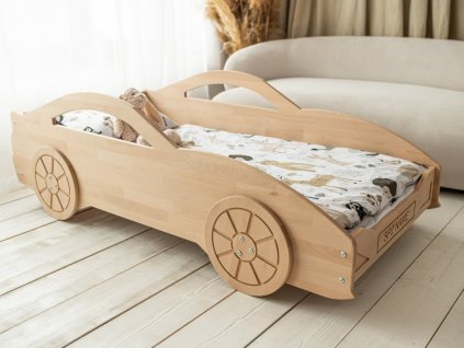 Dětská dřevěná postel auto