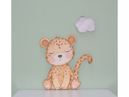 detska drevena dekorace gepard