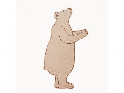 Dřevěná dekorace na zeď Medvídek