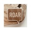Dřevěná dekorace - cedulka do pokojíčku ROAR!