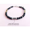 Náramek z minerálních korálků TUBE s gravírováním