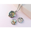 Náhrdelník s vyměnitelnými medailonky - až 10 fotografií