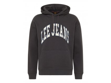 Pánská mikina LEE VARSITY HOODIE WASHED BLACK (112341672)