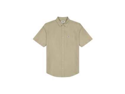 Pánská košile WRANGLER SS 1 PKT SHIRT PLAZA TAUPE (112352189)