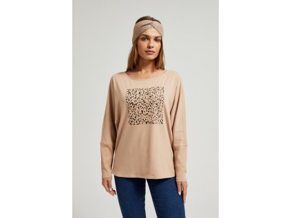 Dámská halenka MOODO Z-TS-4516 L.BROWN