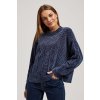 Dámský svetr MOODO Z-SW-4220 NAVY MEL