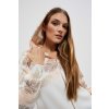 Dámská mikina MOODO L-BL-4004 OFF WHITE