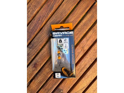 Savage Gear Rotační Třpytka Caviar Spinner Vel.2 6g Silver - 1ks (nové)