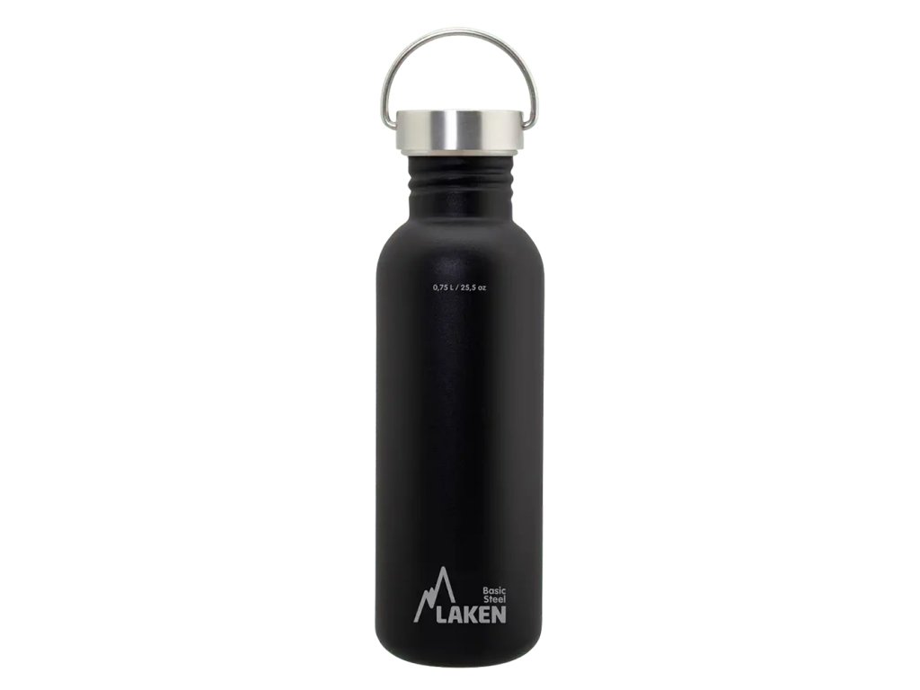 LAKEN Láhev ocel Basic Vintage 750 ml černá