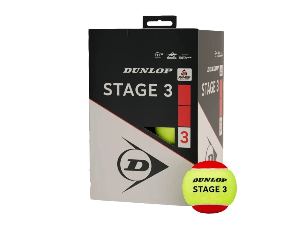 Tenisové míče DUNLOP STAGE 3 (12 ks)
