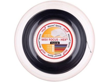 Naciąg tenisowy Focus HEX Plus 38 200 m czarny, średnica 1,15