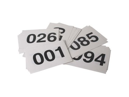 Rennstartnummern 1-100 Variante 20166