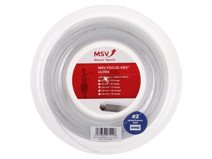 Focus HEX Ultra tennis string 200 m white diameter 1.25
