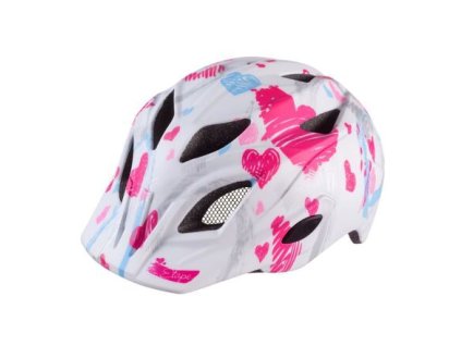 Mũ bảo hiểm đi xe đạp trẻ em Pluto Light quần áo màu trắng hồng size XS-S