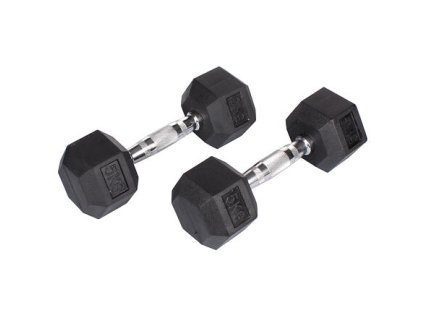 Hex Rubber Dumbbell činka 1 pár hmotnosť 5 kg