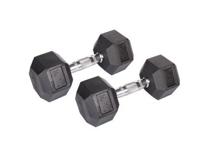 Hex Rubber Dumbbell Hantel 1 Paar Gewicht 10 kg