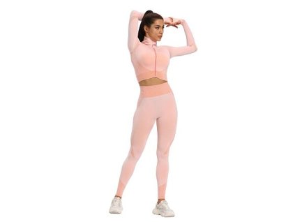 Yoga Sense fitness set dámský růžová velikost oblečení L
