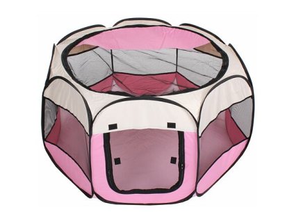 Chuồng hình bát giác dành cho chó phiên bản màu trắng-hồng 42939