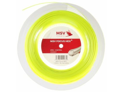 Dây tennis Focus HEX 200m neon màu vàng đường kính 1.23