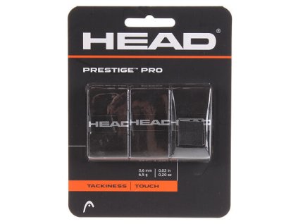 Prestige Pro 3 overgrip wrap thickness 0.6 mm black pack of 3 pcs