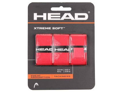 XtremeSoft 3 overgrip omotávka tl. 0,5 mm červená balení 3 ks