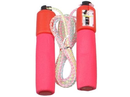 Dây nhảy JR 33 có bộ đếm, chiều dài có thể điều chỉnh màu hồng 25264