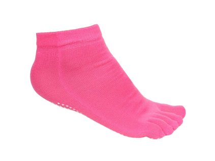 Grippy S1 ponožky na jógu, prstové růžová varianta 35964