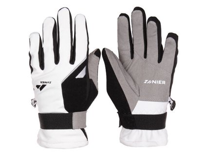 Loipe Softshell-Handschuhe weiß-schwarz Konfektionsgröße Nr. 7,5