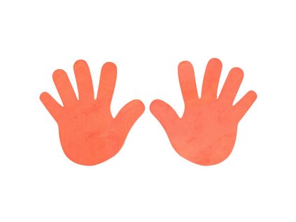 Handmarkierung auf dem Boden, orange, Packung 1 Paar