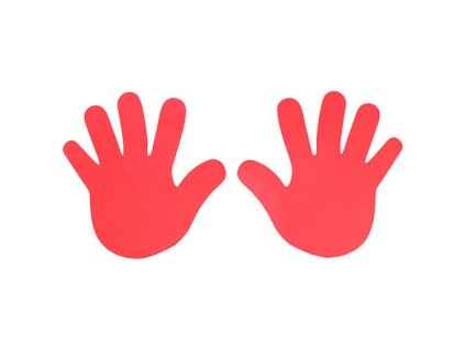 Handmarkierung auf dem Boden, rot, Packung 1 Paar