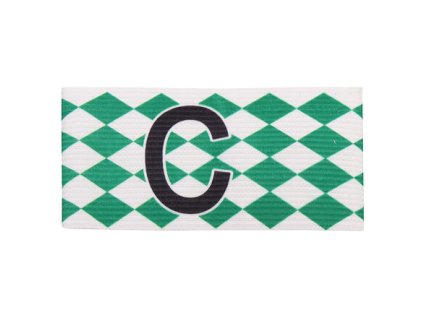 Diamant-Kapitänsbinde grün-weiß Größe Senior