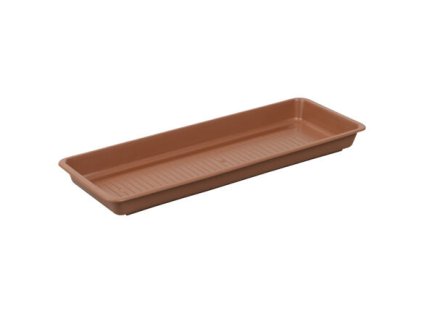 Gartenschale unter der Terrakotta-Box, Länge 40 cm