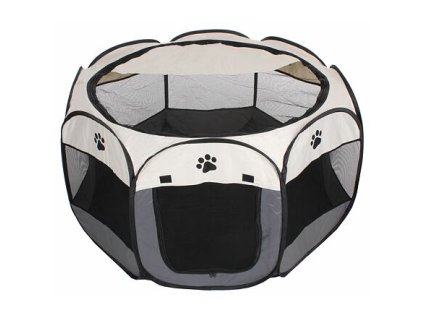 Chuồng hình bát giác dành cho thú cưng phiên bản màu trắng xám 42940