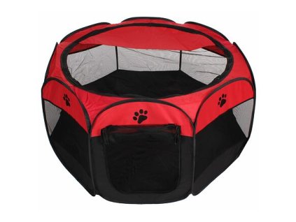 Pet Octagonal ohrádka pro psy červená-černá varianta 42943