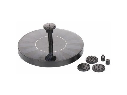 Courtyard floating solar fountain color black