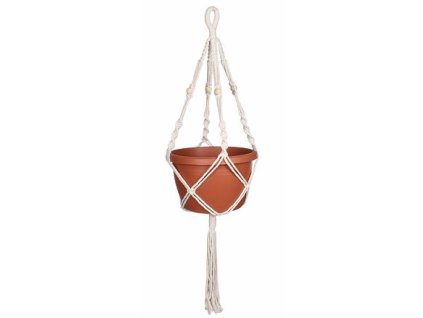 Flower Net 90 Aufhänger für einen Blumentopf in der Farbe Weiß