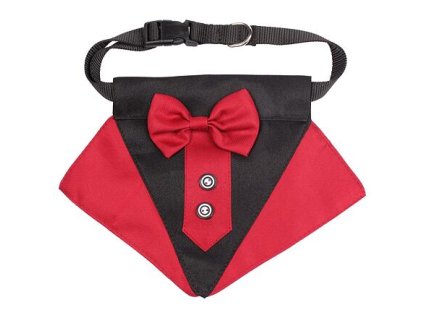 Cà vạt nơ trang trọng cho chó quần áo màu đỏ size S