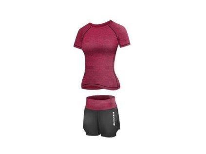 Runner Short 2W fitness set plum velikost oblečení M