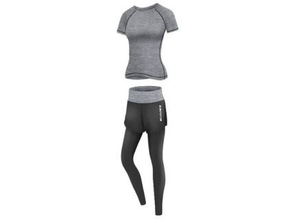 Bộ đồ thể thao Runner Long 2W quần áo màu xám size XL