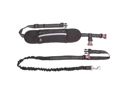 Runner Buddy 1.0 leash for running with a dog black package 1 pc