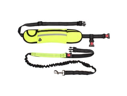 Runner Buddy 1.0 leash for running with a dog yellow package 1 pc