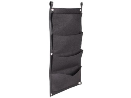 Vertical Grow Bag 4 Textil-Blumentöpfe für die Wand schwarz Paket 1 Stk
