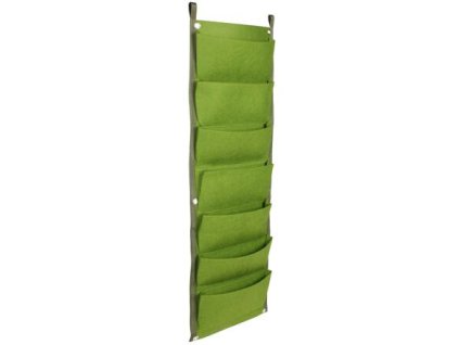 Vertical Grow Bag 7 Textilblumentöpfe für die Wand grün Paket 1 Stk