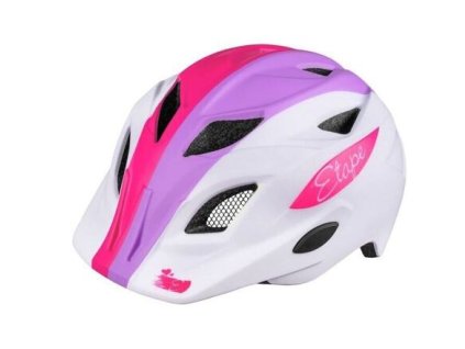 Mũ bảo hiểm đi xe đạp trẻ em Pluto Light quần áo màu trắng hoa cà cỡ XS-S