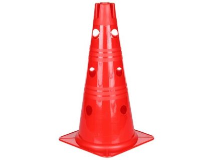 Stożek Vario z otworami czerwony 38 cm opakowanie 1 szt