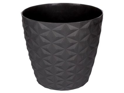 Crystal Mat dekorativer Blumentopf Anthrazit Durchmesser 30 cm