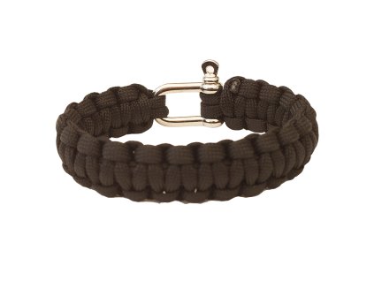 HIGHLANDER Paracord  Náramek - kovová spona  černý