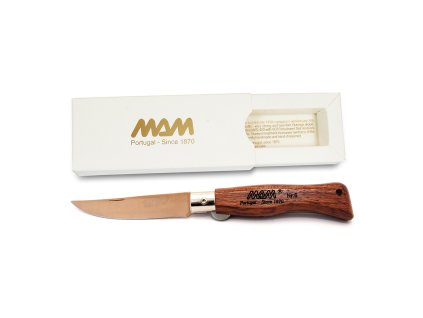 MAM Douro 5000 Bronze Titanium Zavírací nůž s pojistkou - bubinga, 7,5 cm