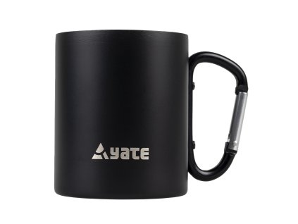 YATE Mug with carabiner COLOR 0.3 l stainless steel - black
